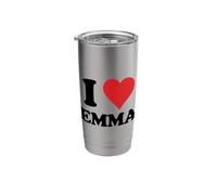 I Heart Emma First Name I Love Personalized Stuff Stainless Steel Insulated Tumbler