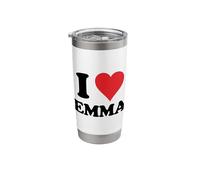 I Heart Emma First Name I Love Personalized Stuff Stainless Steel Insulated Tumbler