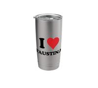 I Heart Faustina First Name I Love Personalized Stuff Stainless Steel Insulated Tumbler