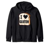 I Heart Gluten Funny Gluten Lover Zip Hoodie