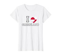 I Heart Greenland Flag is Not for Sale Support Danish Design Value Graphic T-Shirt, Women, White, XS