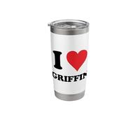I Heart Griffin First Name I Love Personalized Stuff Stainless Steel Insulated Tumbler