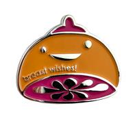 I Heart Guts Breast Wishes Enamel Pin - Cute Educational Organ Lapel Pin For Mastectomy & Breast Cancer - Funny Get Well Gift for Nurse Patients & Medical Student STEM Anatomy Recovery Support