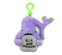 I Heart Guts Gallbladder RIP 5” Mini Plushie Bag Charm, Gallbladder Removal Surgery Funny Gallstone Removed Gift, Gallbladder Pain, Science & Healthcare Plush Keychains, Med School Grad