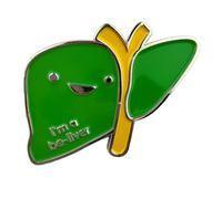 I Heart Guts Liver Enamel Pin - Cute Educational Organ Lapel Pin For Cirrhosis & Liver Transplant - Funny Get Well Gift for Nurse Patients & Medical Student STEM Anatomy Recovery Support