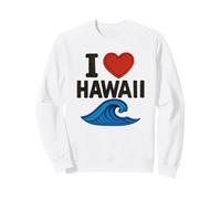 I Heart Hawaii Vacation State Waves Vintage Sweatshirt