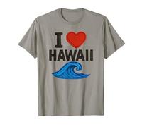 I Heart Hawaii Vacation State Waves Vintage T-Shirt