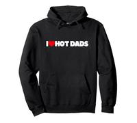 I Heart Hot Dads Funny Flirting Love Dating Thirst Trap Meme Pullover Hoodie