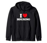 I Heart House Affordability First Home Homeless Activism Fan Zip Hoodie
