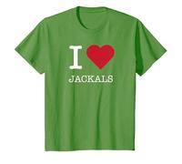 I Heart Jackals, I Love Jackals T-Shirt, Kids, Grass, 6 Years