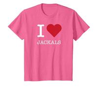 I Heart Jackals, I Love Jackals T-Shirt, Kids, Pink Heather, 4 Years
