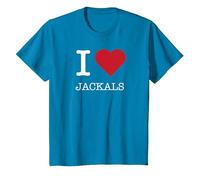I Heart Jackals, I Love Jackals T-Shirt, Kids, Sapphire, 8 Years