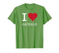 I Heart Jackals, I Love Jackals T-Shirt, Men, Grass, XXL