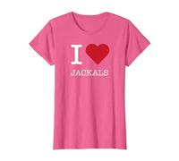 I Heart Jackals, I Love Jackals T-Shirt, Women, Pink Heather, 3XL
