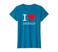 I Heart Jackals, I Love Jackals T-Shirt, Women, Sapphire, XL