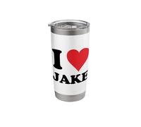 I Heart Jake First Name I Love Personalized Stuff Stainless Steel Insulated Tumbler