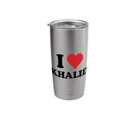 I Heart Khalid First Name I Love Personalized Stuff Stainless Steel Insulated Tumbler