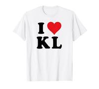 I Heart KL Initials I Love K.L. First And Last Name K L T-Shirt