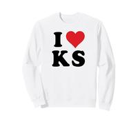 I Heart KS Initials I Love K.S. First And Last Name K S Sweatshirt