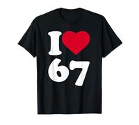 I Heart Love 6-7 Meme DominoSix-Seven Funny 67 Gen Z Alpha T-Shirt