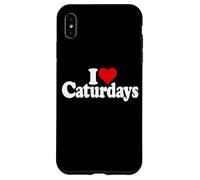 I HEART LOVE CATURDAYS CATS AND SATURDAYS Case for iPhone XS Max