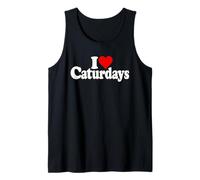 I Heart Love CATURDAYS Cats and Saturdays Tank Top