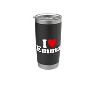 I Heart Love Emma Name ON A TEE Stainless Steel Insulated Tumbler