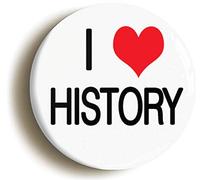 I Heart Love History Button Badge (2inch / 50mm diameter)