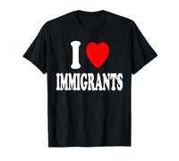 I Heart (Love) Immigrants Foreign Traveler Migrant Refugee T-Shirt