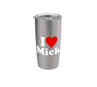 I Heart Love Mick Michael Stainless Steel Insulated Tumbler