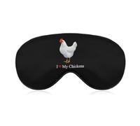 I Heart Love My Chickens Sleep Eye Mask Sleeping Light Blocking Cover Night Blindfold for Travel Nap
