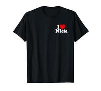 I Heart Love Nick Nicholas Value Graphic T-Shirt, Men, Black, L