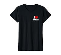 I Heart Love Nick Nicholas Value Graphic T-Shirt, Women, Black, L