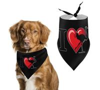 I Heart Love Ostrich Ostriches Dog Bandana Adjustable Pet Scarf Bib Cute Triangle Handkerchief for Dogs Cats Gifts