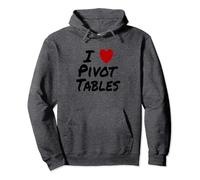 I Heart (Love) Pivot Tables Spreadsheet Database Business Pullover Hoodie
