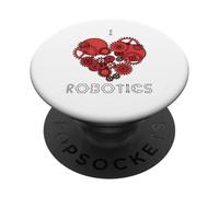 I heart (love) robotics t-shirt PopSockets Adhesive PopGrip