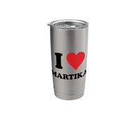 I Heart Martika First Name I Love Personalized Stuff Stainless Steel Insulated Tumbler