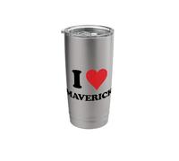 I Heart Maverick First Name I Love Personalized Stuff Stainless Steel Insulated Tumbler