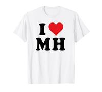 I Heart MH Initials I Love M.H. First And Last Name M H T-Shirt