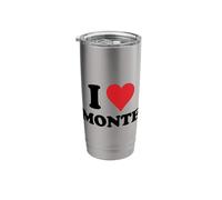 I Heart Monte First Name I Love Personalized Stuff Stainless Steel Insulated Tumbler