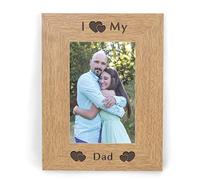 I HEART MY DAD 6x4 Portrait Photo Picture Frame Gifts Ideas Love Birthday for Presents From Son Daughter