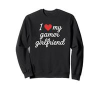 I Heart My Gamer Girlfriend Cute Cursive Red Heart Love Sweatshirt