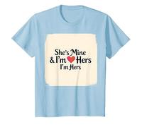 I Heart My Girlfriend: She's Mine & I'm Hers Romantic Quote T-Shirt, Kids, Baby Blue, 2 Years