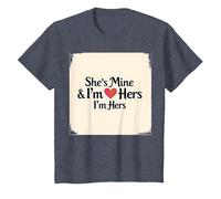 I Heart My Girlfriend: She's Mine & I'm Hers Romantic Quote T-Shirt, Kids, Heather Blue, 2 Years