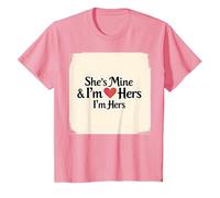 I Heart My Girlfriend: She's Mine & I'm Hers Romantic Quote T-Shirt, Kids, Pink, 8 Years
