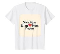 I Heart My Girlfriend: She's Mine & I'm Hers Romantic Quote T-Shirt, Kids, White, 10 Years