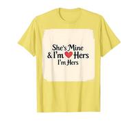 I Heart My Girlfriend: She's Mine & I'm Hers Romantic Quote T-Shirt, Men, Lemon, L