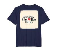 I Heart My Girlfriend: She's Mine & I'm Hers Romantic Quote T-Shirt, Men's Big and Tall, Navy, 5X Tall