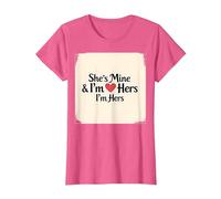 I Heart My Girlfriend: She's Mine & I'm Hers Romantic Quote T-Shirt, Women, Pink Heather, X-Large