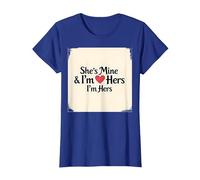 I Heart My Girlfriend: She's Mine & I'm Hers Romantic Quote T-Shirt, Women, Royal Blue, Medium